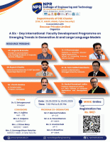 Six-Day International Faculty Development Programme on Emerging Trends in Generative AI & Large Language Models 2026 Faculty Development Program Poster